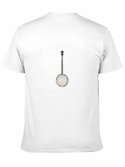 Camiseta Negra A Little Banjo Makes Things Better