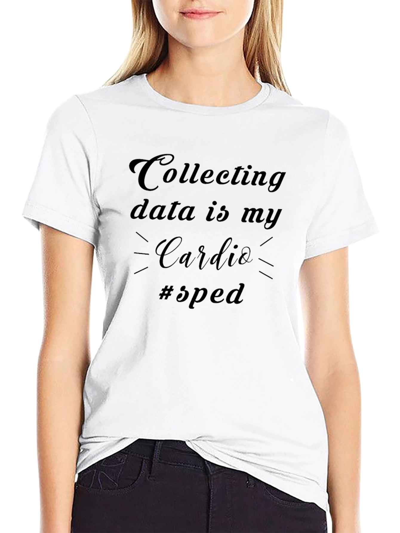 Camiseta Negra: Recolectar Datos es mi Cardio