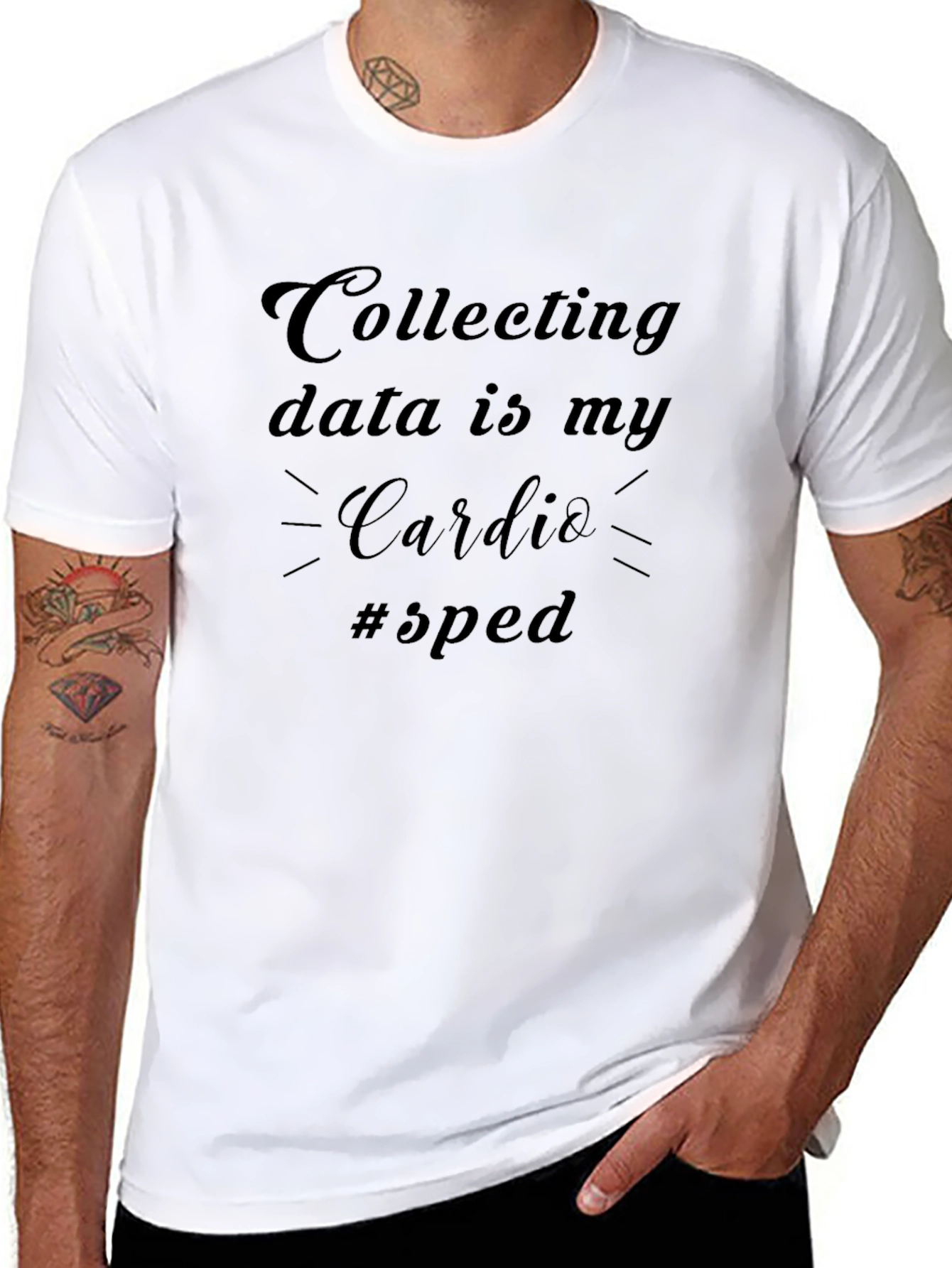 Camiseta Negra: Recolectar Datos es mi Cardio
