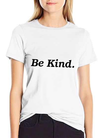 Camiseta Negra Sé Amable Casual y Cómoda