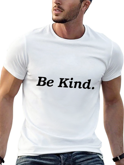 Camiseta Negra Sé Amable Casual y Cómoda
