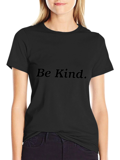 Camiseta Negra Sé Amable Casual y Cómoda
