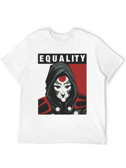 Camiseta Negra Igualdad con Diseño Enigmático