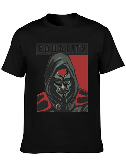 Camiseta Negra Igualdad con Diseño Enigmático
