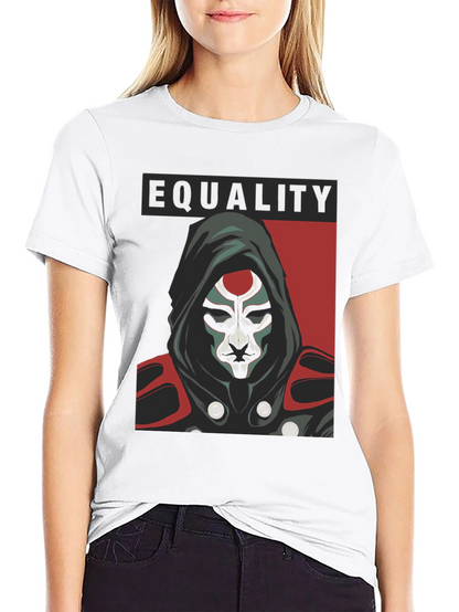 Camiseta Negra Igualdad con Diseño Enigmático