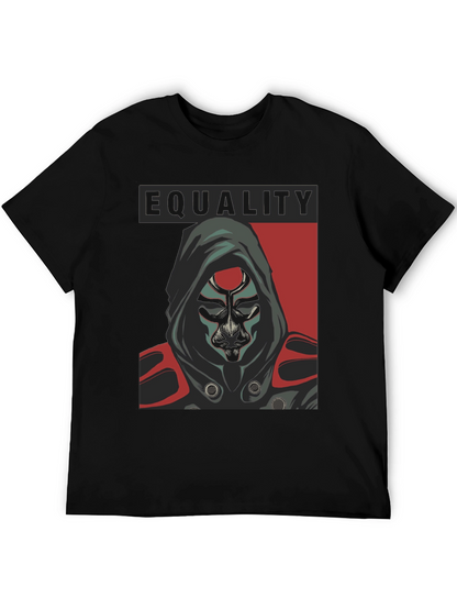 Camiseta Negra Igualdad con Diseño Enigmático