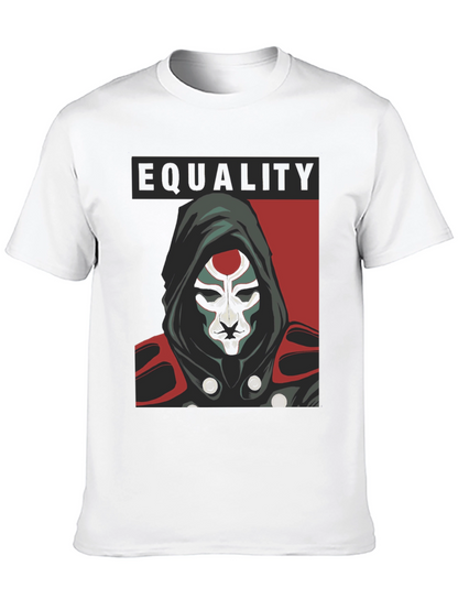 Camiseta Negra Igualdad con Diseño Enigmático