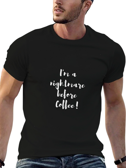 Camiseta Negra: Pesadilla Antes del Café