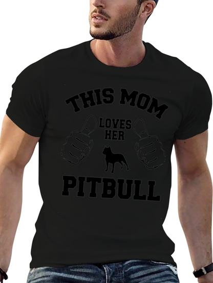 Camiseta Negra: Esta Mamá Ama su Pitbull