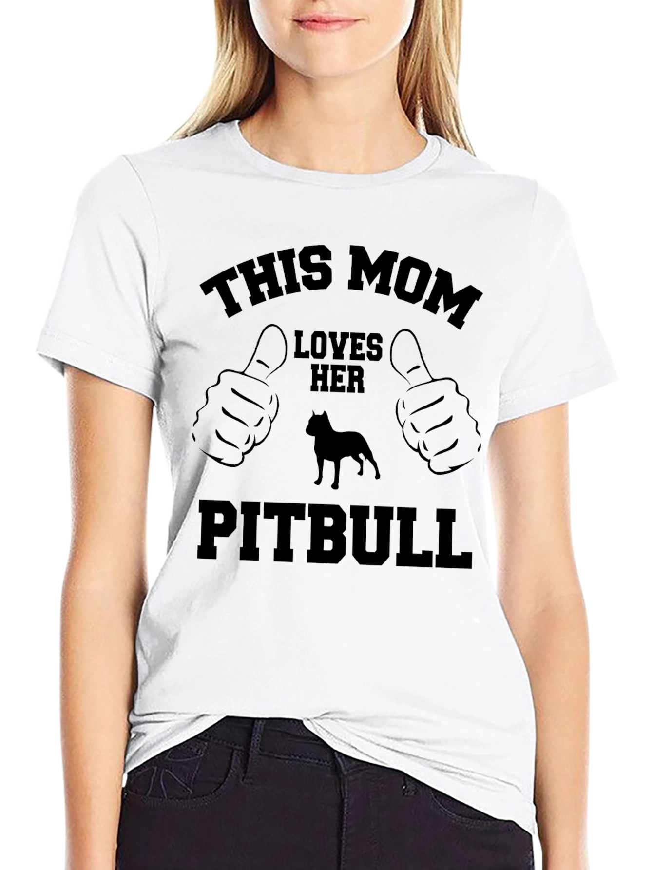 Camiseta Negra: Esta Mamá Ama su Pitbull