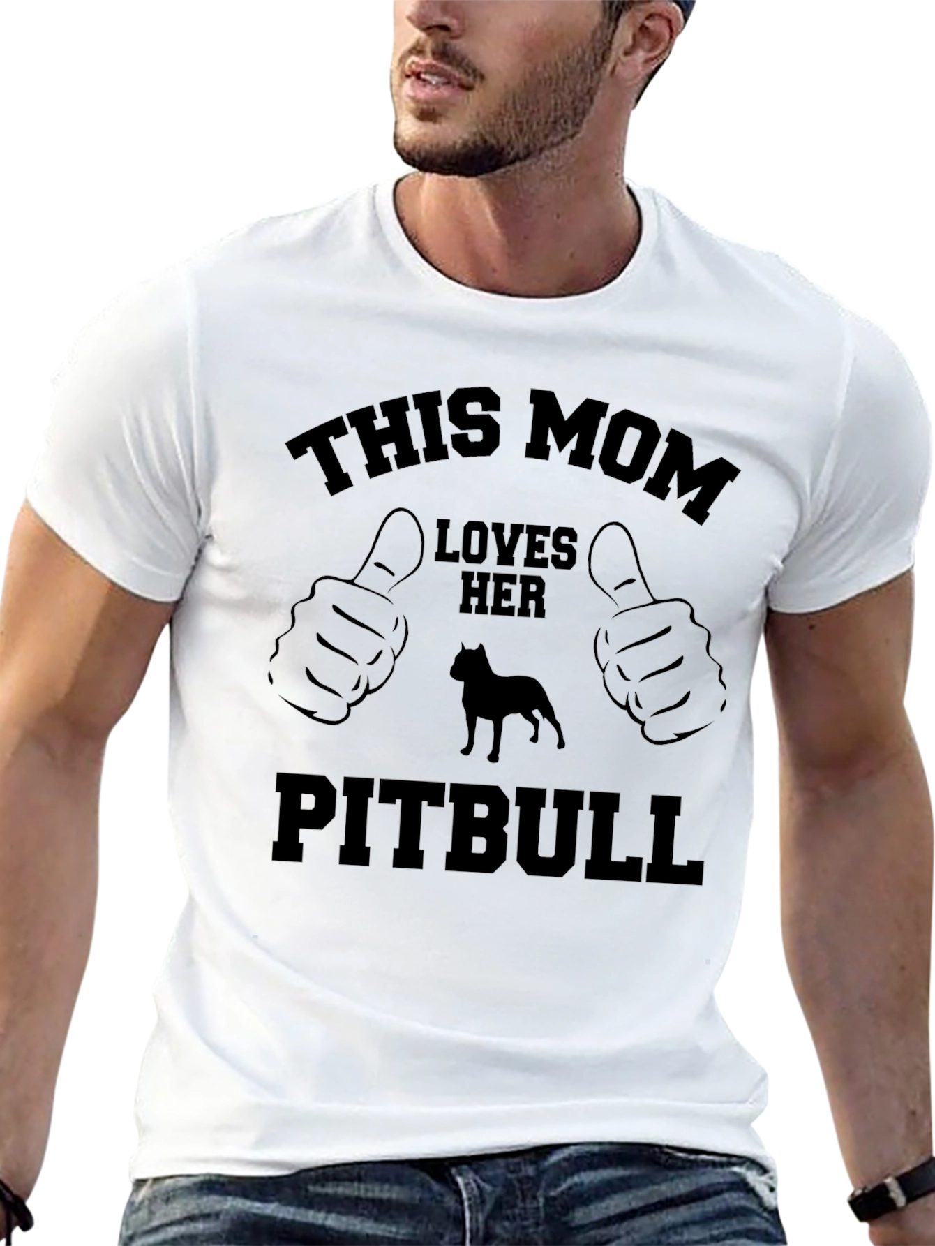 Camiseta Negra: Esta Mamá Ama su Pitbull