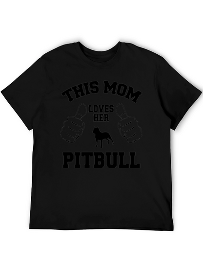 Camiseta Negra: Esta Mamá Ama su Pitbull