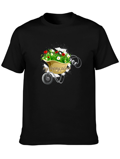 Camiseta Negra Mi Lugar Feliz