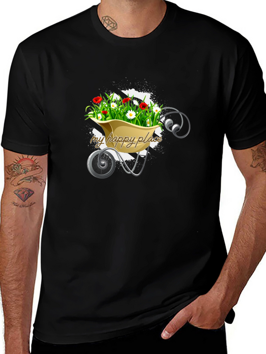 Camiseta Negra Mi Lugar Feliz