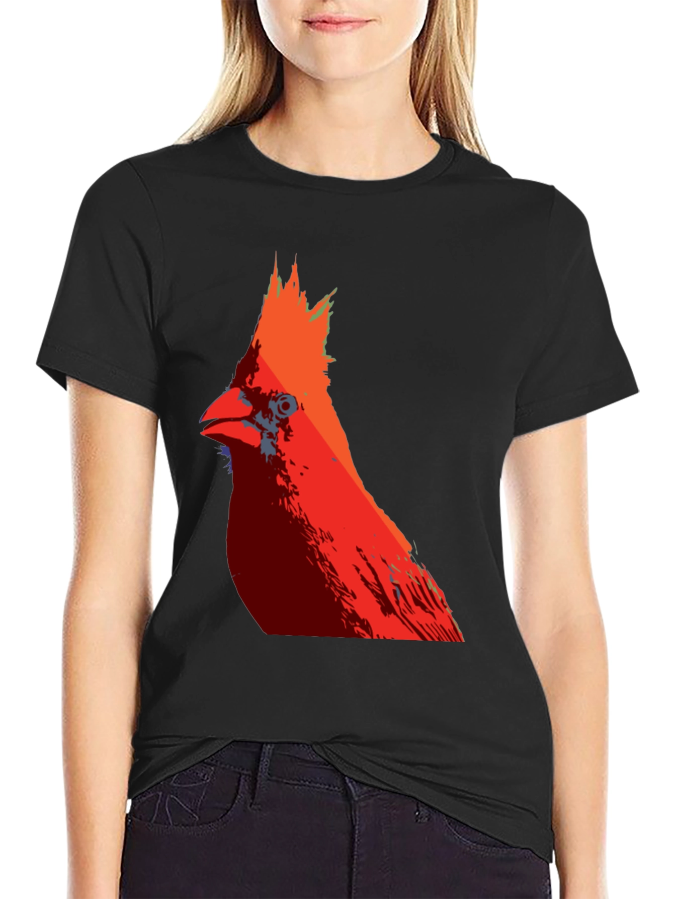 Camiseta Hombre Diseño Cardinal Rojo