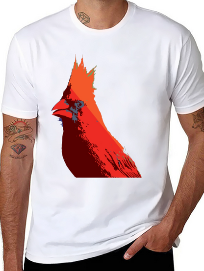Camiseta Hombre Diseño Cardinal Rojo