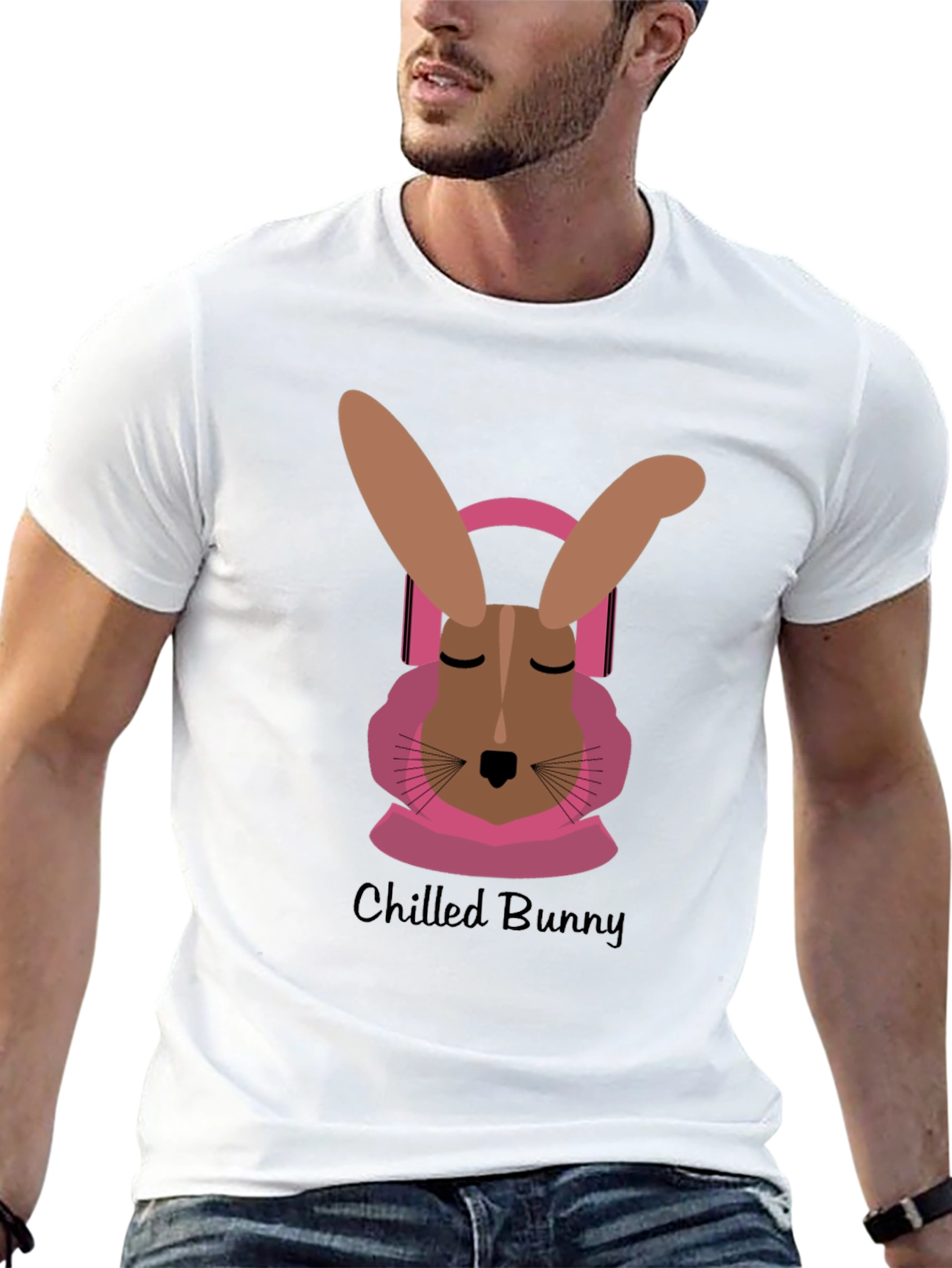 Camiseta Hombre Conejo Relajado