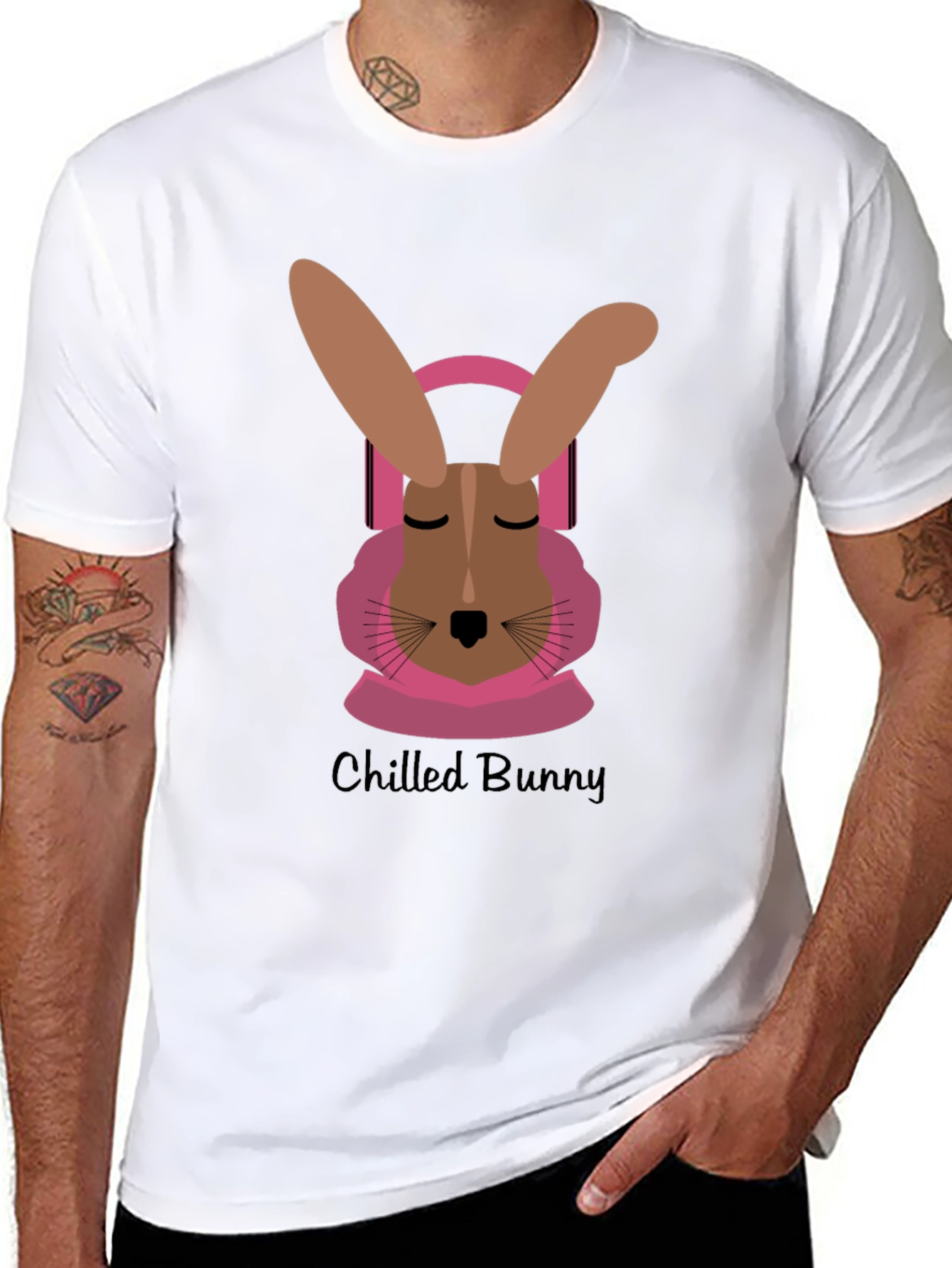 Camiseta Hombre Conejo Relajado