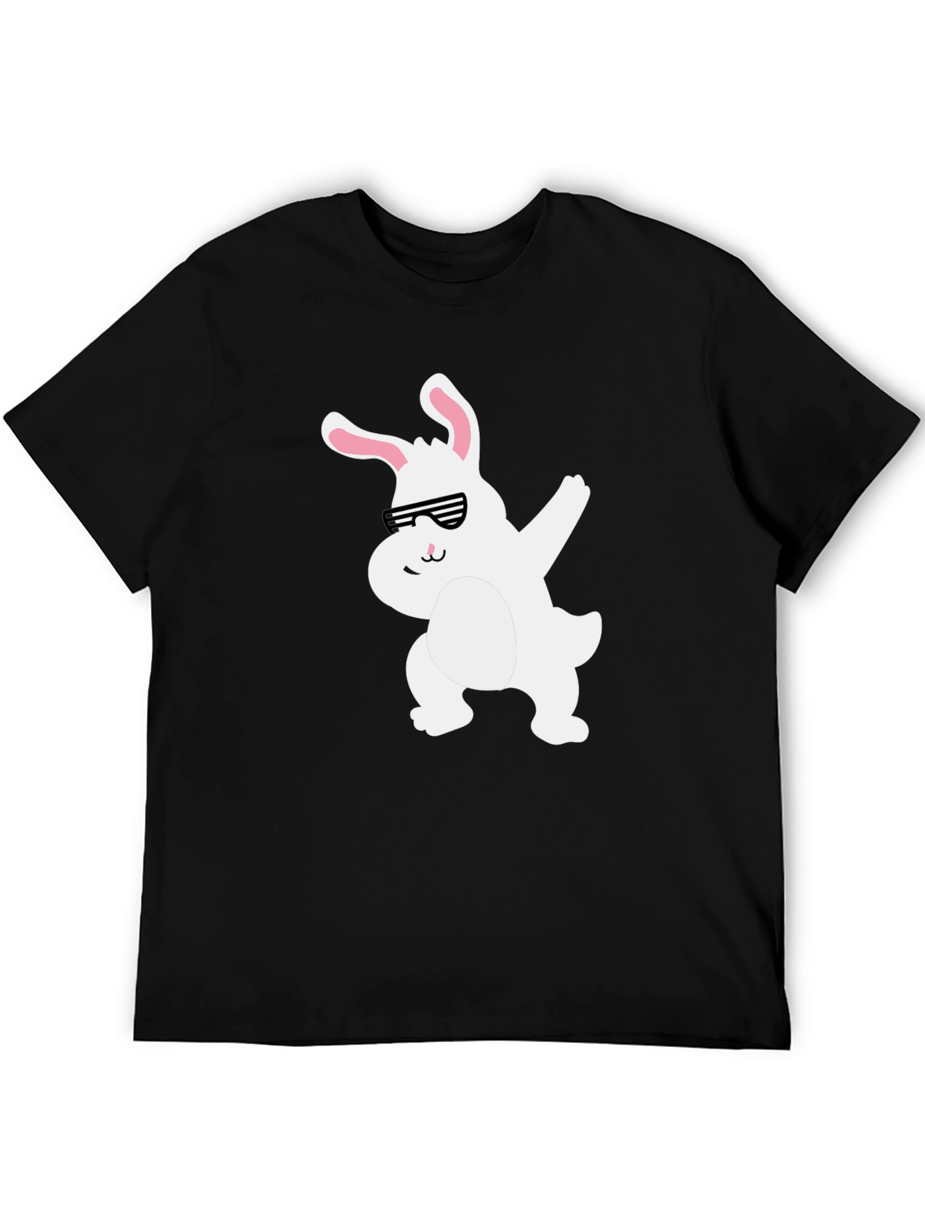 Camiseta Negra con Conejo Dabbing