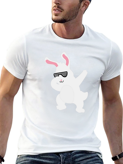 Camiseta Negra con Conejo Dabbing