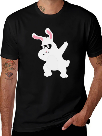 Camiseta Negra con Conejo Dabbing