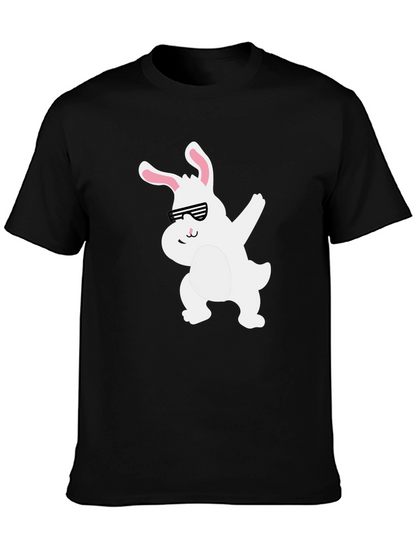 Camiseta Negra con Conejo Dabbing