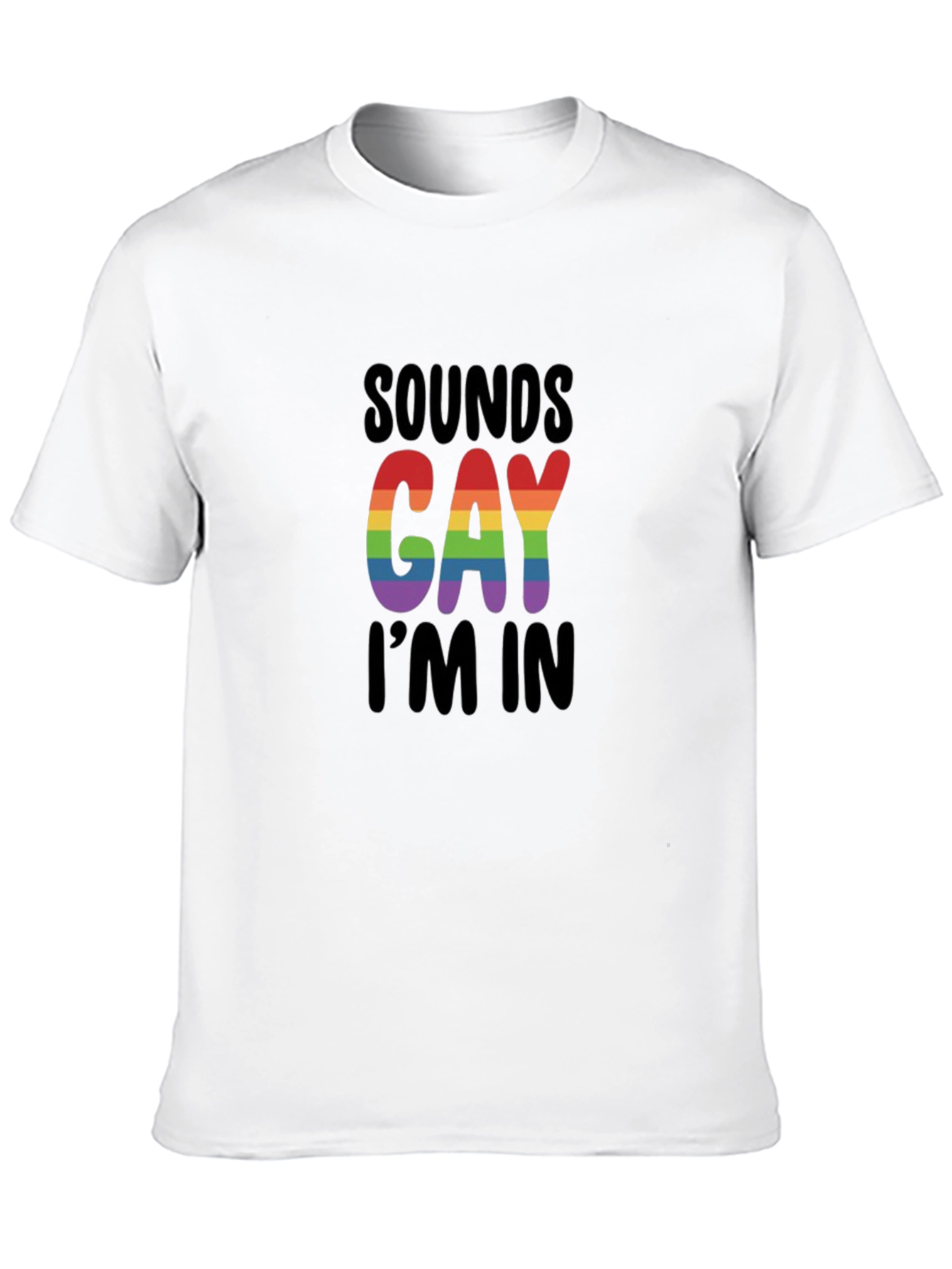 Camiseta Negra Sounds Gay Im In Orgullo LGBTQ+