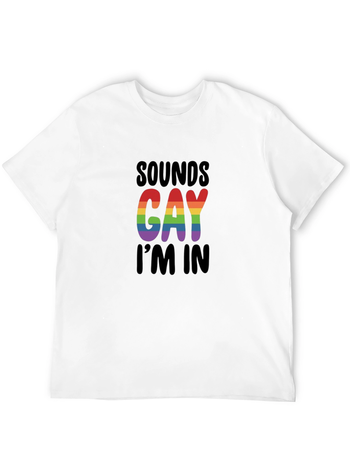Camiseta Negra Sounds Gay Im In Orgullo LGBTQ+