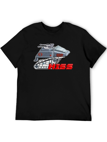Camiseta Negra Pixelada HISS Cobra para Hombre