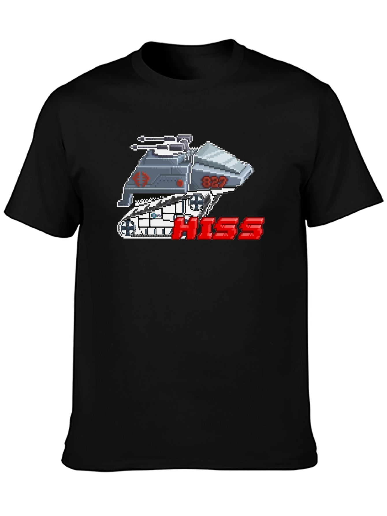 Camiseta Negra Pixelada HISS Cobra para Hombre