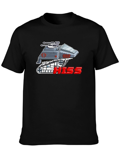 Camiseta Negra Pixelada HISS Cobra para Hombre