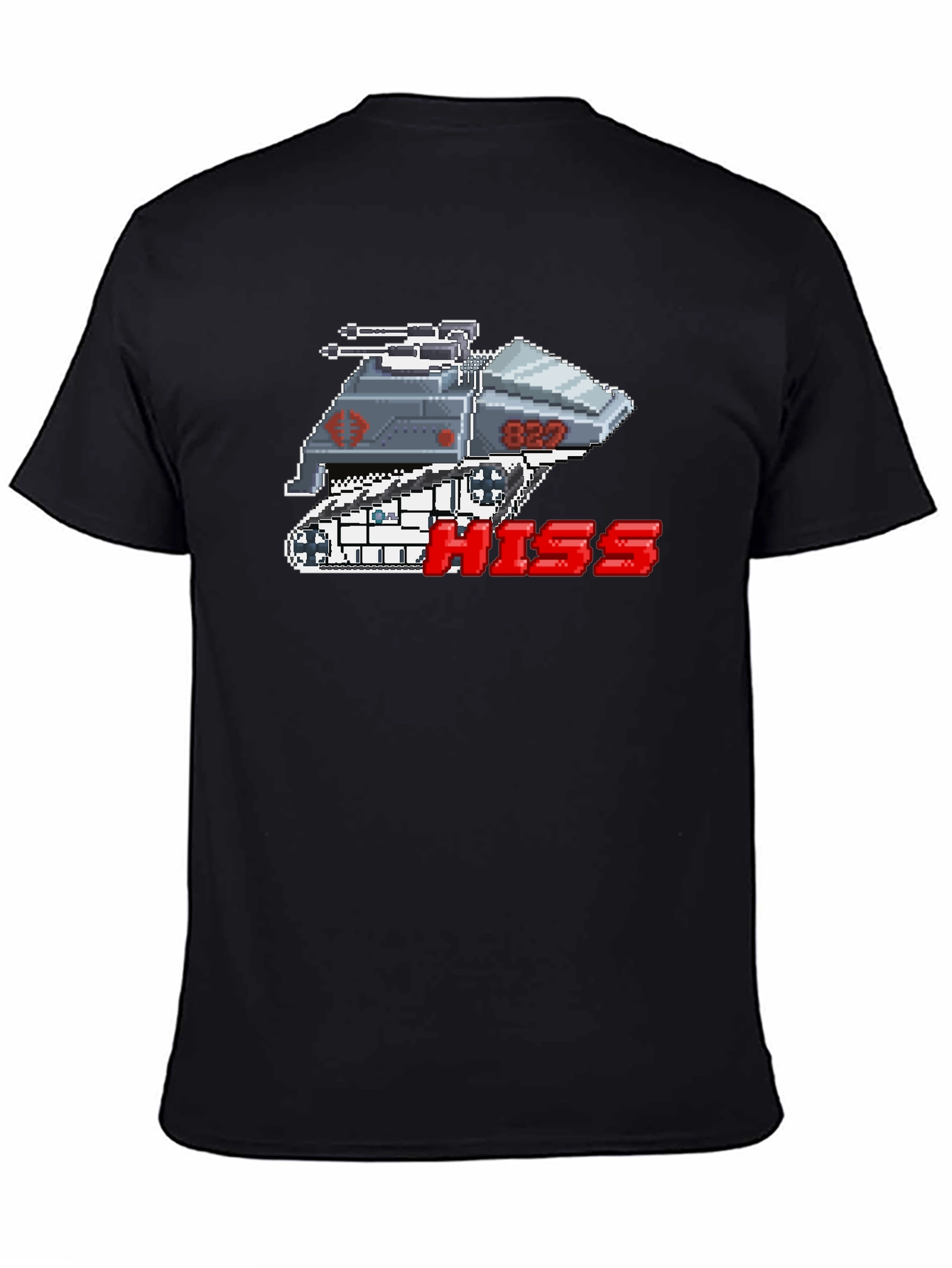 Camiseta Negra Pixelada HISS Cobra para Hombre