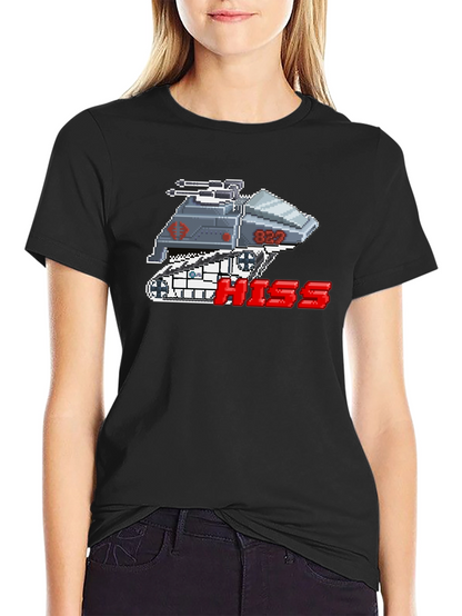 Camiseta Negra Pixelada HISS Cobra para Hombre