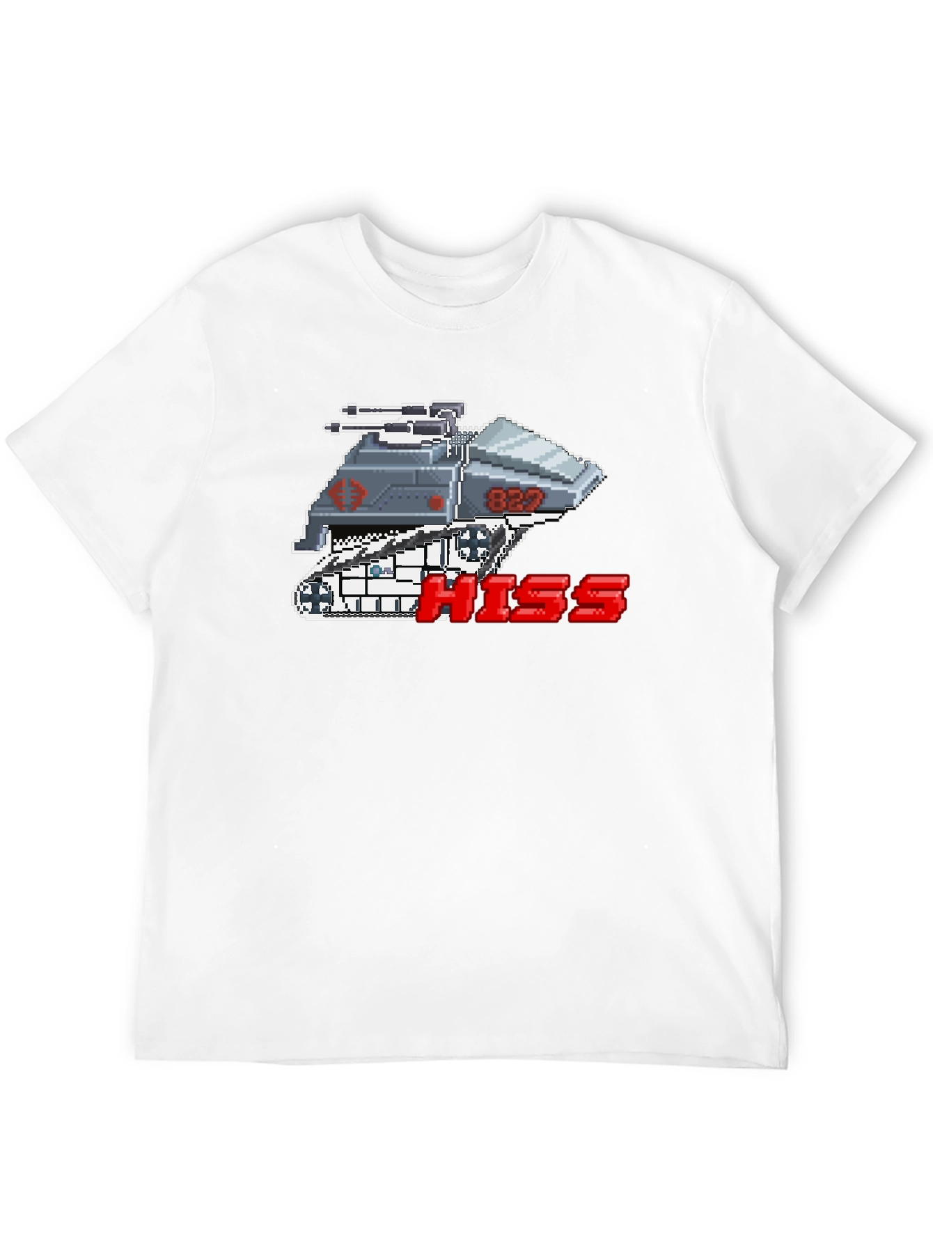 Camiseta Negra Pixelada HISS Cobra para Hombre