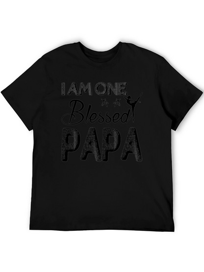 Camiseta Negra Blessed Papa para Hombre