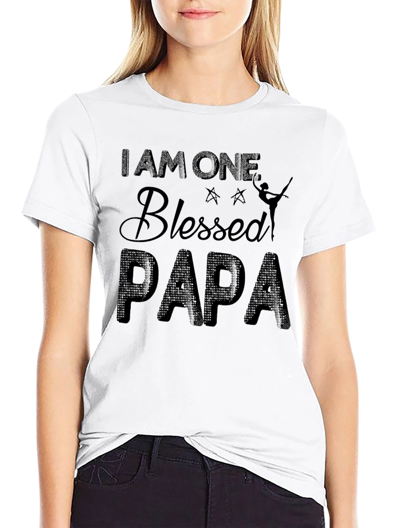 Camiseta Negra Blessed Papa para Hombre