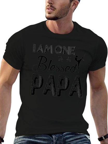 Camiseta Negra Blessed Papa para Hombre