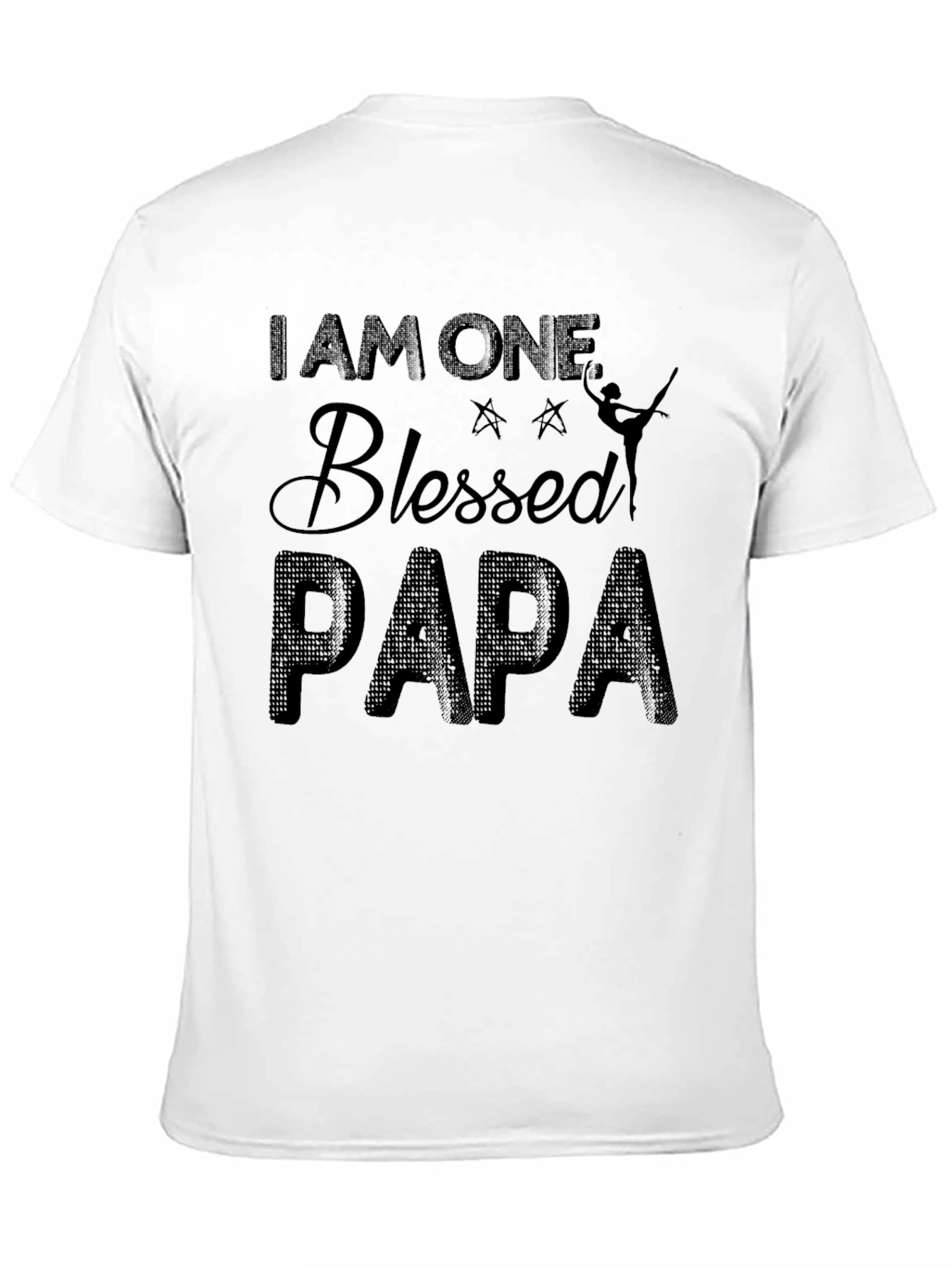 Camiseta Negra Blessed Papa para Hombre