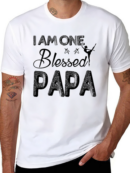Camiseta Negra Blessed Papa para Hombre