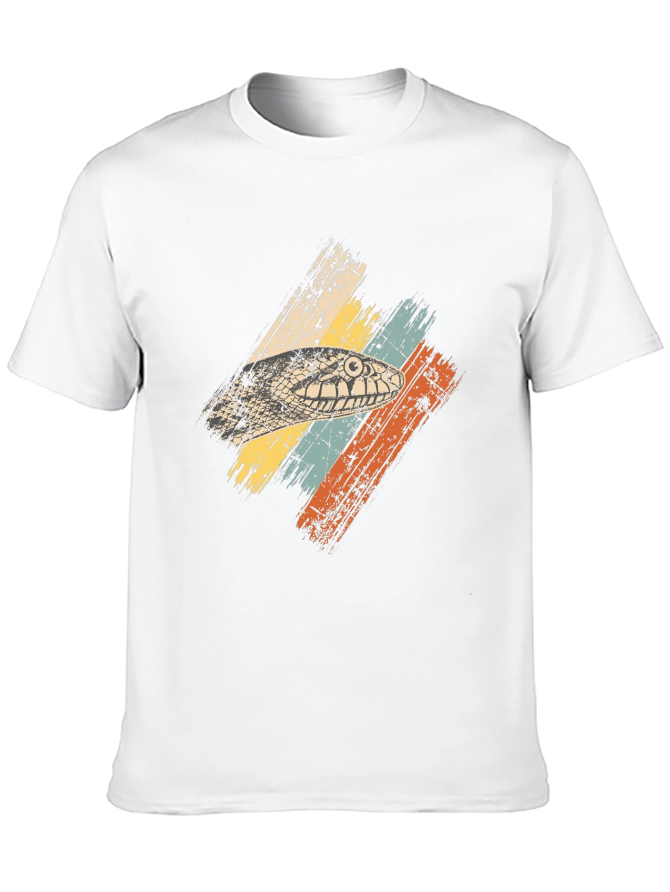 Camiseta Negra con Diseño de Serpiente Retro