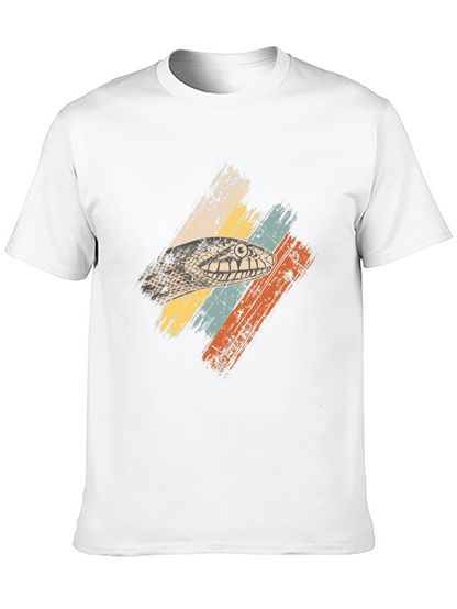 Camiseta Negra con Diseño de Serpiente Retro
