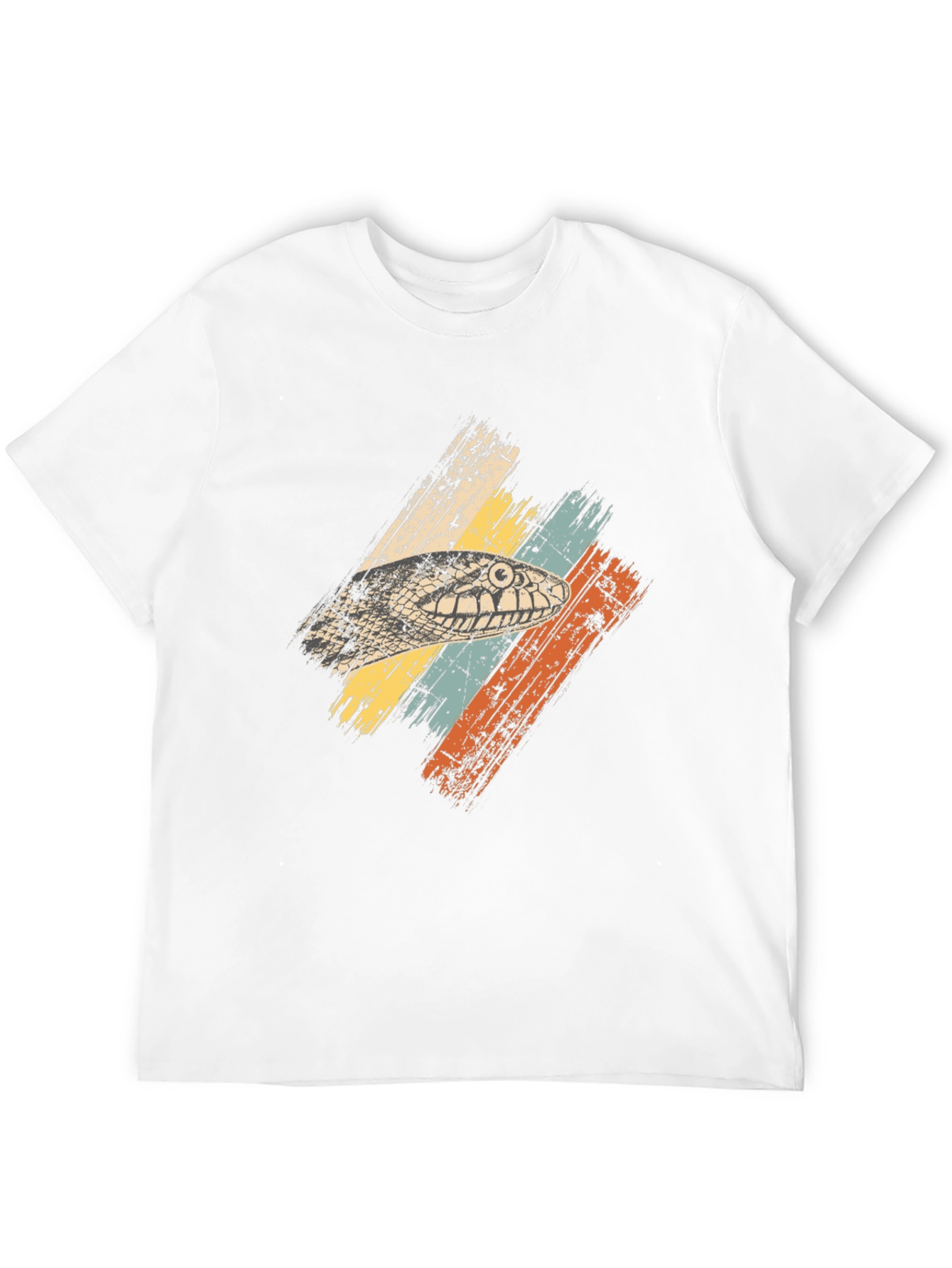 Camiseta Negra con Diseño de Serpiente Retro