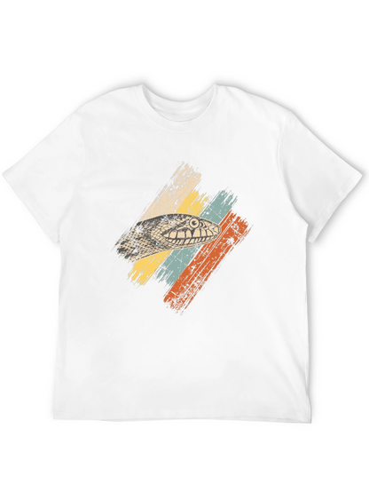 Camiseta Negra con Diseño de Serpiente Retro