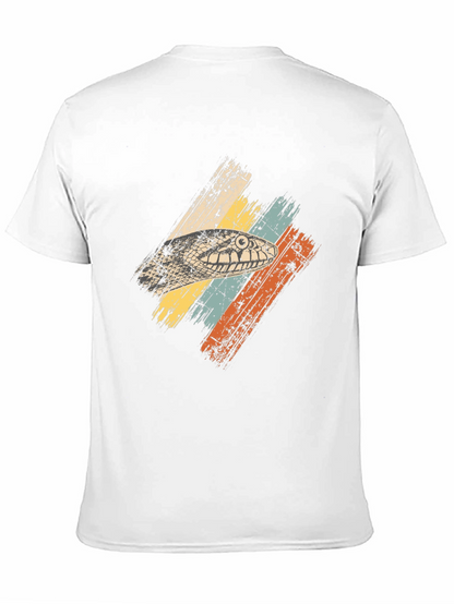 Camiseta Negra con Diseño de Serpiente Retro