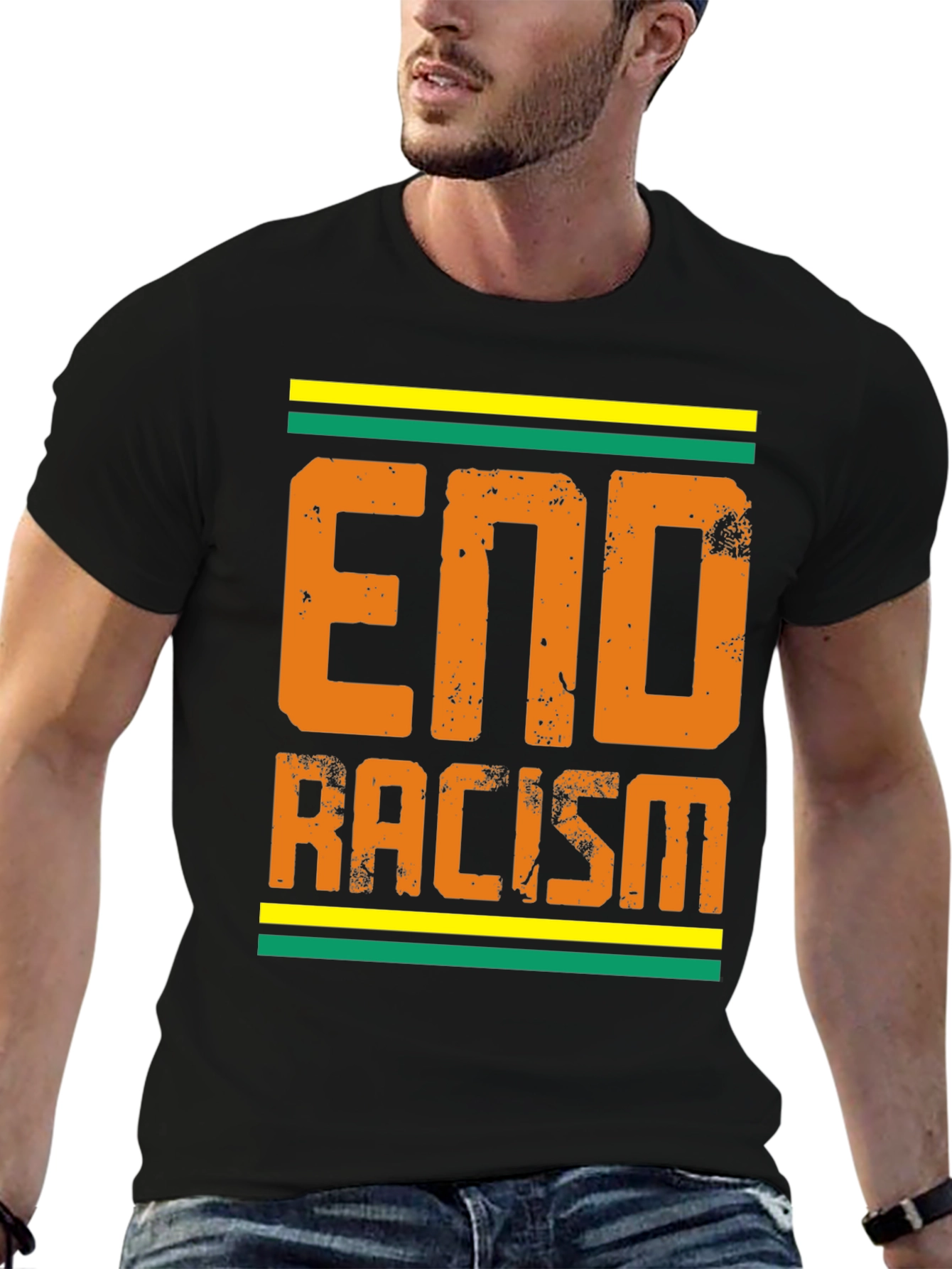 Camiseta End Racism con Diseño Gráfico