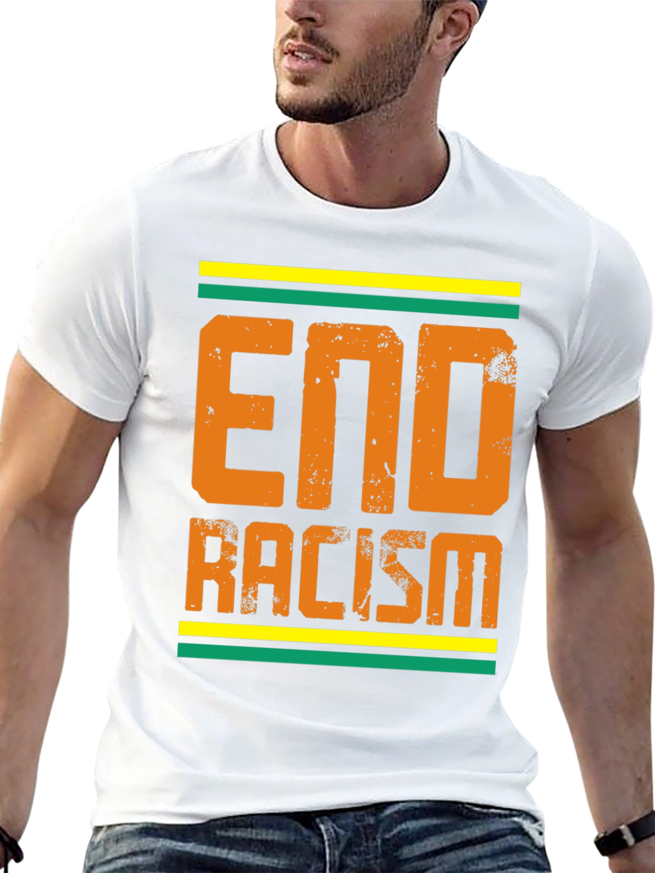 Camiseta End Racism con Diseño Gráfico