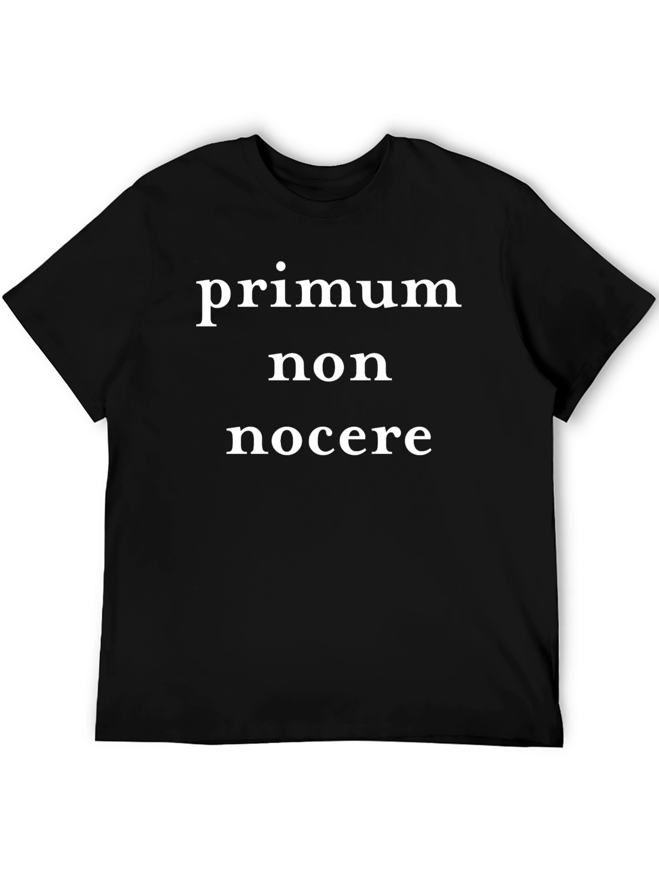 Camiseta Negra: Primum Non Nocere