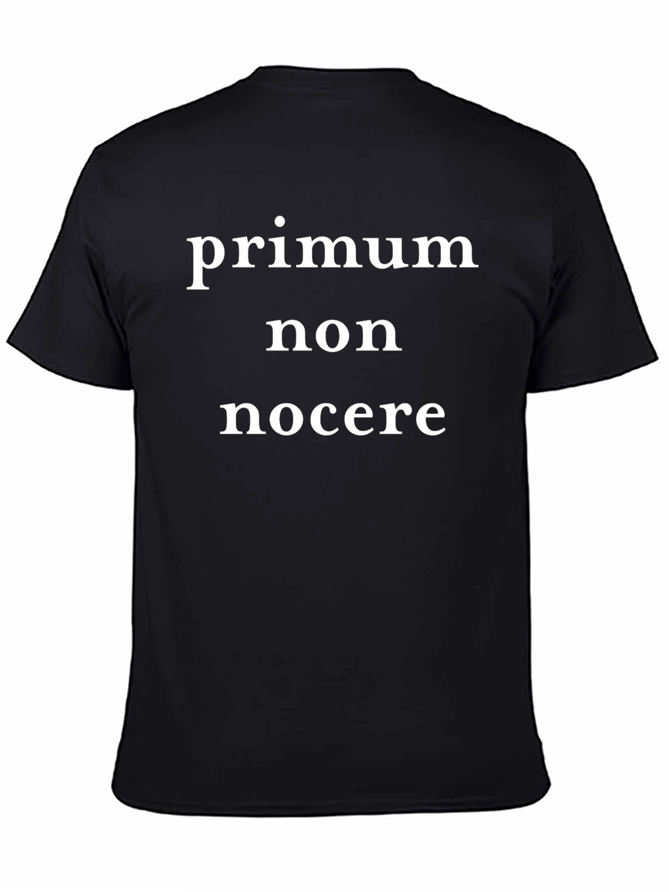 Camiseta Negra: Primum Non Nocere