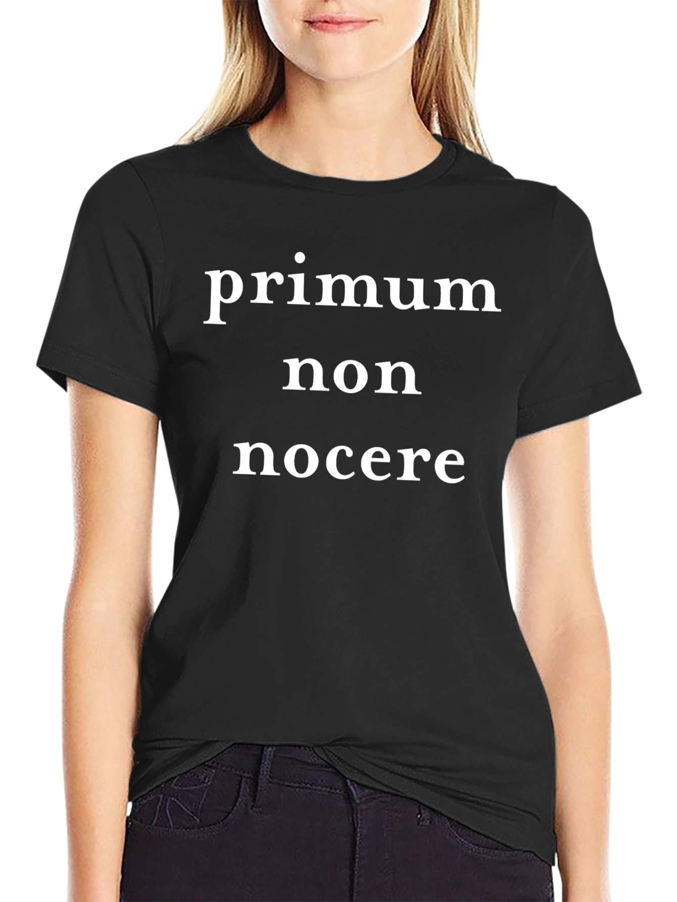 Camiseta Negra: Primum Non Nocere