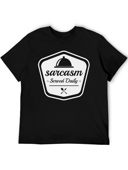 Camiseta Negra Sarcasmo Servido a Diario